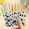 12 Pcs Coloured Pen Set - Milky Cow Pastel Ink Design - Art Craft Drawing Pens - Lettering Pen Calligraphy Multicolor Pens, School Supplies