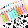 12 Pcs Coloured Pen Set - Milky Cow Pastel Ink Design - Art Craft Drawing Pens - Lettering Pen Calligraphy Multicolor Pens, School Supplies