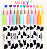 12 Pcs Coloured Pen Set - Milky Cow Pastel Ink Design - Art Craft Drawing Pens - Lettering Pen Calligraphy Multicolor Pens, School Supplies