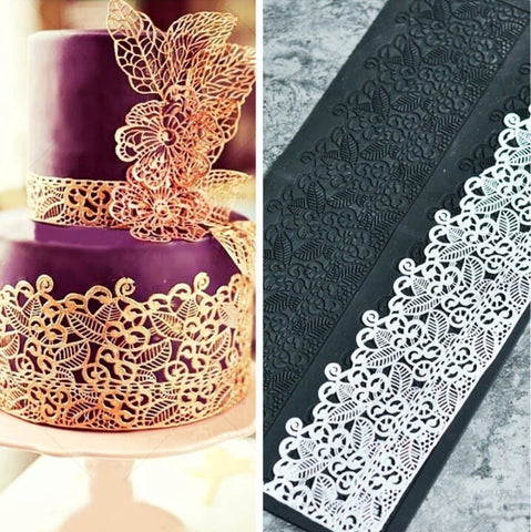 Cake Lace Stencil Damask Craft Decorating Tool Border Side Cupcake Sugarcraft Decoration Mould Baking Supply Princess Queen Birthday