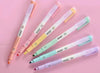 6 Pcs Erasable Highlighter Pen Set - Highlighter Marker Pen - Pastel Study Supplies - School Office Stationary - Student Art - Double Headed