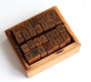 Alphabet & Number Wooden Rubber Diary Stamp Boxed Set - Wood Box Letter Seals Symbols Number Stamps Set - Upper Case Lower Case - Scrapbook