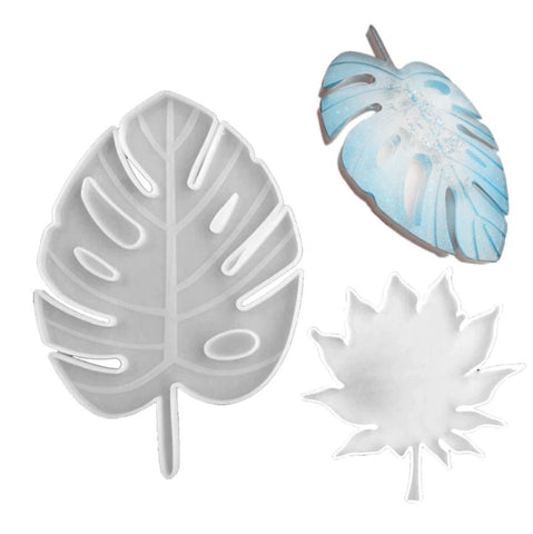 Monstera Leaf Silicone Mold - Maple Leaf Mold - Epoxy Resin Mold - Tropical Leaf Mold - Palm Mold - Ashtray Coaster Resin Jewelry Mold