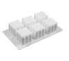 6 Cavity Ball Cube Bubble Cube Aromatherapy Candle Mould, Handmade Candles Wax Soap, Cube Candle Mold 3D Candle Silicone Mold