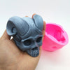 3D Skull with Horn Silicone Mold, Soap Mold, Cake Mold, Chocolate Mold, Candle Plaster Decoration Tools, Polymer Clay, Resin Mold