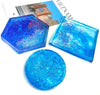Coaster Mold, Resin Casting Molds, Hexagon Square Heart Circle Silicone Epoxy Jewelry Pendant, Round Agate Making Mould Tool, DIY, Fluid