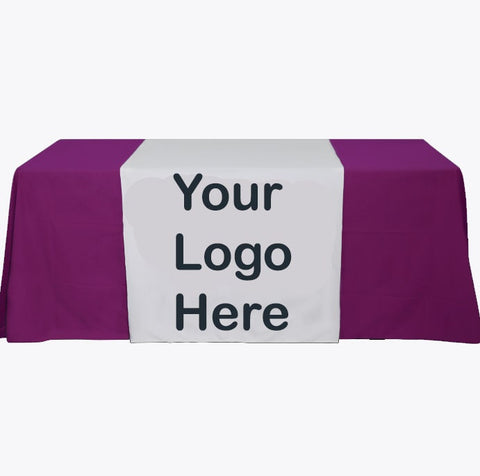 Custom Table Runner, Personalized Table Banner With Business Logo Name Picture For Pop Up Shop, Craft Shows Vendor Events, Trade Show