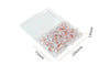 100 Pcs Round Clear Metal Map Tacks Push Pins - Thumbtack - Pushpins - Kitchen Board Office - World Travel Markers - Rose Gold Map Pins