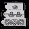 3 Pcs Lace Cake Stencil Set Cake Craft Stencils Cake Decorating Tool Damask Border Cake Side Cupcake Stencil Sugarcraft Decoration Mould