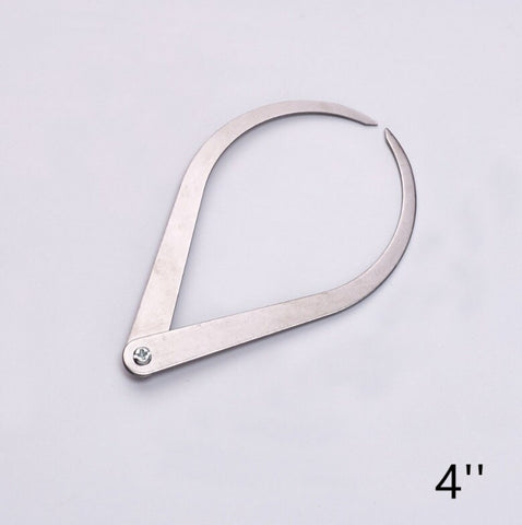 Pottery Caliper, Bent Stainless Steel Measuring Tool for Pottery, Ceramics, and Clay