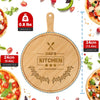 Personalised Pizza Board, Engraved Wooden Pizza Pan Custom Name, Cutting Board, Wood Round Pizza Paddle, Chef Gift for Kitchen, Platter