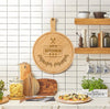 Personalised Pizza Board, Engraved Wooden Pizza Pan Custom Name, Cutting Board, Wood Round Pizza Paddle, Chef Gift for Kitchen, Platter