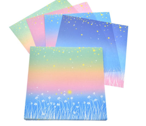 Origami Paper - Assorted Washi Paper - Chiyogami Paper - Floral Rainbow Yuzen Paper - Craft Art Folding DIY Project, Gift Idea - Scrapbook