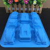 Car Cake Mold - Racing Car 8 Cavity Flexible Silicone Choclate Mold Soap Mold Candle Candy Polymer Clay Mould - Ice Tray Party Maker