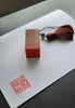 Custom Square Japanese Hanko Chop - Japanese Name Stamp - Chinese Name Stamp - Chinese Name Seal - Personalized Wood Japanese Stationery