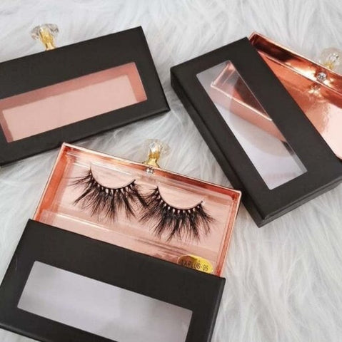 Eyelash Packaging - Lash Packaging - Black Pink Eyelash Boxes - Empty False Eyelashes Packaging - Wholesale Lash Packaging - Fuschia Boxes