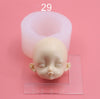 Baby Face Mold, DIY Doll Face Mold, Polymer Clay Face Mold, Silicone Epoxy Doll Head Mold, Cute Doll Face Molds, Doll Making Supplies