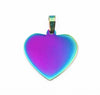 Small Heart Charm - Dainty Gold Silver Black Blue Rainbow Mini Heart Add On Charm - Dainty Heart - Love Inspired Gold Heart Pendant Jewelry
