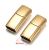 5 Pcs Magnetic Clasps for Leather Bracelet, Stainless Steel Magnet Clasp Closure, Jewelry Making DIY Accessories 12*6mm, 10x5mm, 8x4mm Hole
