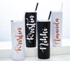 Custom Tumbler Personalized Tumbler With Straw Bridesmaid Gifts Skinny Tumbler Bridesmaid Cups Bridesmaid Proposal Bachelorette Party Favors