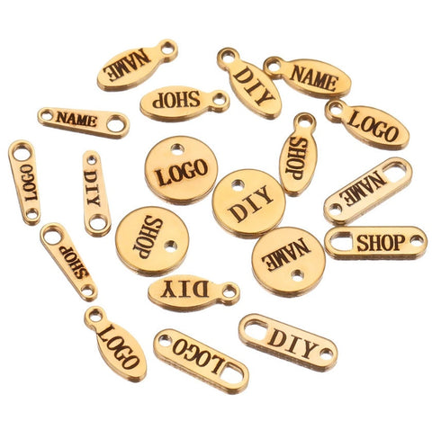 Custom Jewelry Extension Charm - Personalized Bracelet Necklace Extender Charm - Jewelry Connector - Jewelry Making End Bar Connector Logo