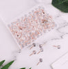 100 Pcs Round Clear Metal Map Tacks Push Pins - Thumbtack - Pushpins - Kitchen Board Office - World Travel Markers - Rose Gold Map Pins
