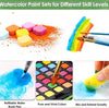 Watercolor Paints Set With Brush - Solid Pigment Pen Painting Supplies Art Supplies Professional Artist Travel Paints 48 Pieces
