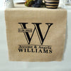 Custom Burlap Table Runner- Personalized Holiday Decorating Wedding Runner - Farmhouse Home Decor Party - Eco Friendly - Kitchen Dining