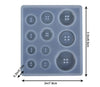 Button Mold - Four Hole Rimmed Button Flexible Silicone Mould for Crafts, Jewelry, Scrapbooking, Sewing, Resin, Polymer Clay, Epoxy Casting