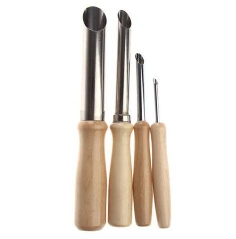 Pottery Hole Punch - 4 Pcs Stainless Steel Circle Sculpting and Shaping Tools for Pottery, Ceramics, and Clay