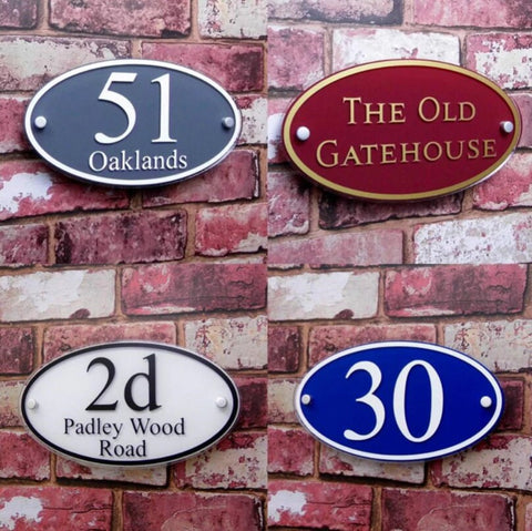 Custom House Number Plaque - Personalized Address Plaque - Round House Number Sign - Housewarming Gift - Outdoor Street Address Porch Sign