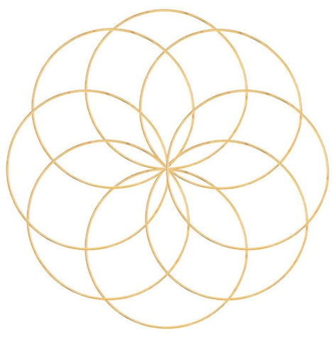 Dreamcatcher Ring 14 inches 35 cm, Macrame Ring, Golden Metal Hoop Ring, Brass Ring, Brass Hoop, Dream Catcher Hoop, Crafting Weaving Hoop