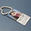 Personalized Wedding Calendar Keychain - Custom Save the Date Key Chain - Significant Date - Custom Anniversary Gift-Valentine's Day Gift