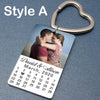 Personalized Wedding Calendar Keychain - Custom Save the Date Key Chain - Significant Date - Custom Anniversary Gift-Valentine's Day Gift