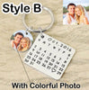 Personalized Wedding Calendar Keychain - Custom Save the Date Key Chain - Significant Date - Custom Anniversary Gift-Valentine's Day Gift