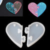 Connecting Heart Pendant Mold, Joining Heart Puzzle Mold, Resin Molds, Keychain Mold, Resin Jewelry Mold, UV Resin Molds, Heart Keyring