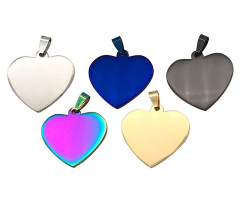 Small Heart Charm - Dainty Gold Silver Black Blue Rainbow Mini Heart Add On Charm - Dainty Heart - Love Inspired Gold Heart Pendant Jewelry