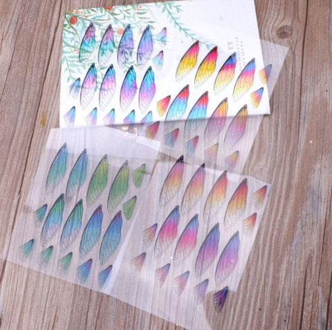 Butterfly Wings Paper For Resin Mold, Earrings Jewelry Dragonfly Cicada Wing, Accessories Material, Casting Handmade Art Supplies