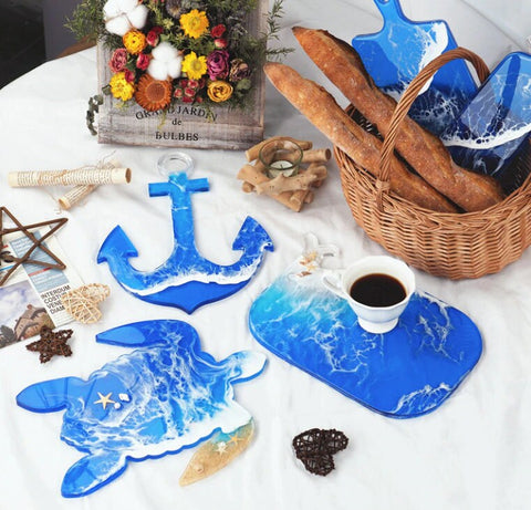 Silicone Tray Mold Resin Molds, Round Turtle Rectangle Whale Serving Tray Mold, Coaster Mold Big, Silicone Rolling Epoxy Resin Mould