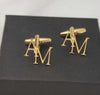 Personalized Cuff Links, Monogrammed Cufflinks with Initials, Boyfriend Husband Gift Metal Monogram, Groomsmen Gift, Wedding Gift for Him