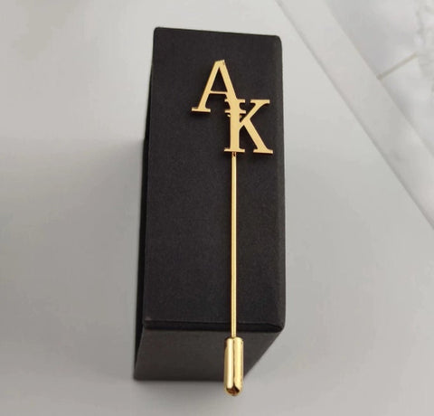 Custom Name Lapel Pins, Personalized Initial Lapel Pin Jewelry, Groomsmen Gift, Groom Gift From Bride, Men's Lapel Pins, Wedding Lapel Pin