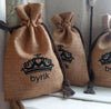 50 Pcs Custom Burlap Bags, Personalized Wedding Favor Holder Burlap Bags For Coffee, Drawstring Jute Bags Custom Your Name Or Logo Text