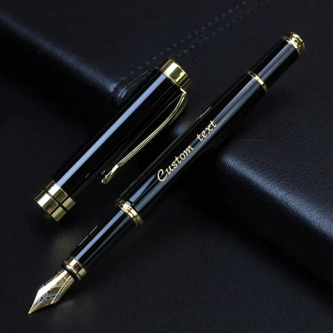Personalised Engraved Fountain Pen - Custom Pen - Christmas Gift Present Dad Husband Boss Men - Business Pens Custom Text - Office Supplies