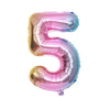 Rainbow Jumbo Number Balloons - Huge Giant Foil Mylar Number Balloons for Birthday Party Anniversary or Photo Shoot - Self-Sealing Balloons