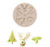 Christmas Mold - Christmas Tree Snowflake Reindeer Snowman Cane Silicone Mould - Fondant Cake Chocolate Resin Clay Sugarcraft Decoration