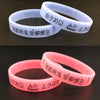 Custom Glow in the Dark Wristbands - Personalized Text Printing - Rubber Silicone Bracelet Events, Cancer Support, Fundraisers, Awareness