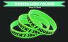 Custom Glow in the Dark Wristbands - Personalized Text Printing - Rubber Silicone Bracelet Events, Cancer Support, Fundraisers, Awareness