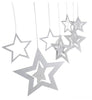 Wire Star Hanging Decorations - Star Decorations Hanging Stars Rose Gold Silver Blue Accent Gold Christmas Home Decor Festive Accessories