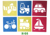 Kids Stencils Cards Craft Wall Drawing Art Airbrush Children Nursery Scrapbooking Cute Playful Cars Truck Animal Christmas Plane Boat Train