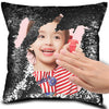 Custom Photo Sequin Pillow Case - Personalized Pillow Case - Reversible Throw Pillow Decorative Cover Home Decor Gift for Her Christmas Gift